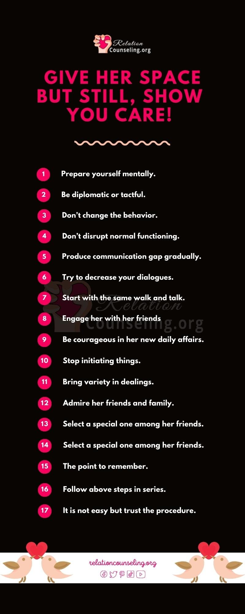 15 CLEVER tips to give her space but still, show you care!