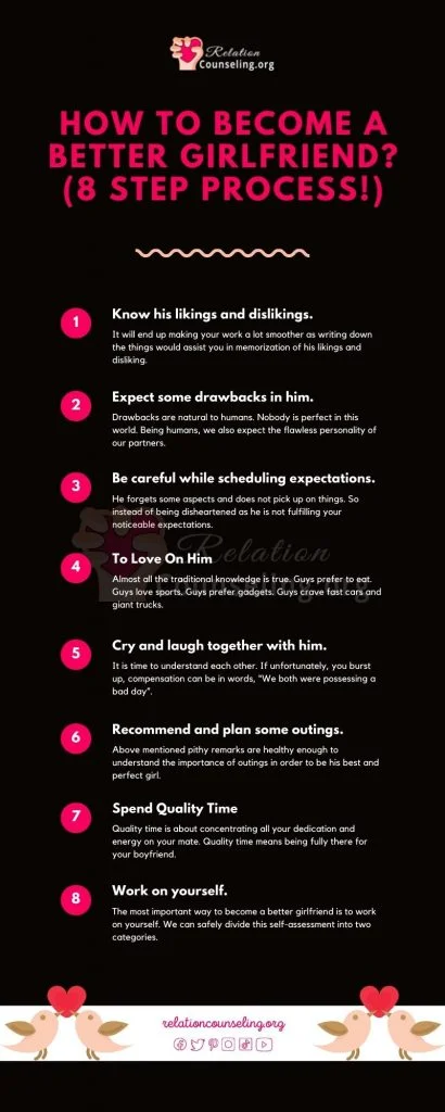how to become a better girlfriend in a relationship infographic